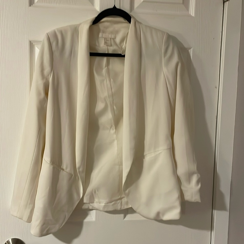 H&M White Professional Blazer
